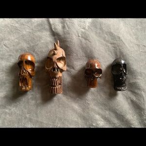 SOLD Hand carved Mini Skulls